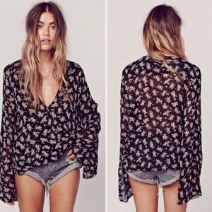 Blue Life floral Haley top
